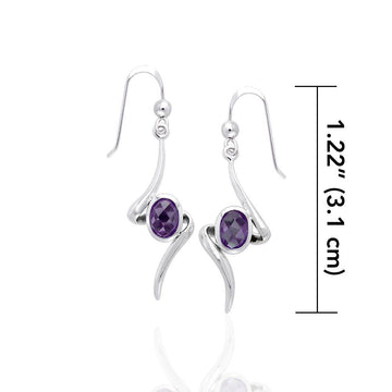 A gem of hope and magic ~ Sterling Silver Jewelry Earrings with Gemstone TER1139 - Jewelry